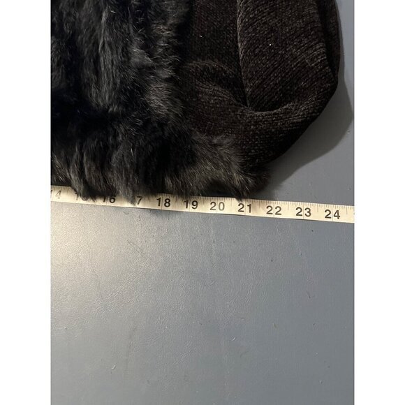 Rabbit Hair Blend  Black  Jacket Medium Old Money Luxury Mob Wife Victoria Harbo - Picture 9 of 10